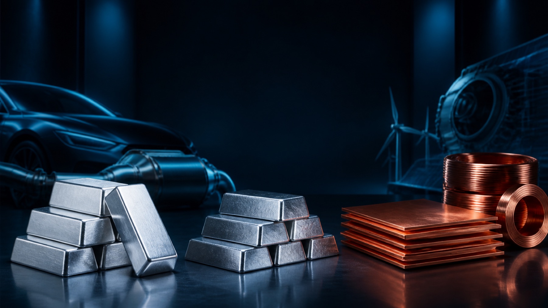 Silver materials within a modern industrial setting