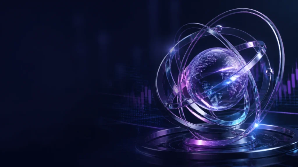 Global forex market visual representing currency pairs and exchange-rate movement.
