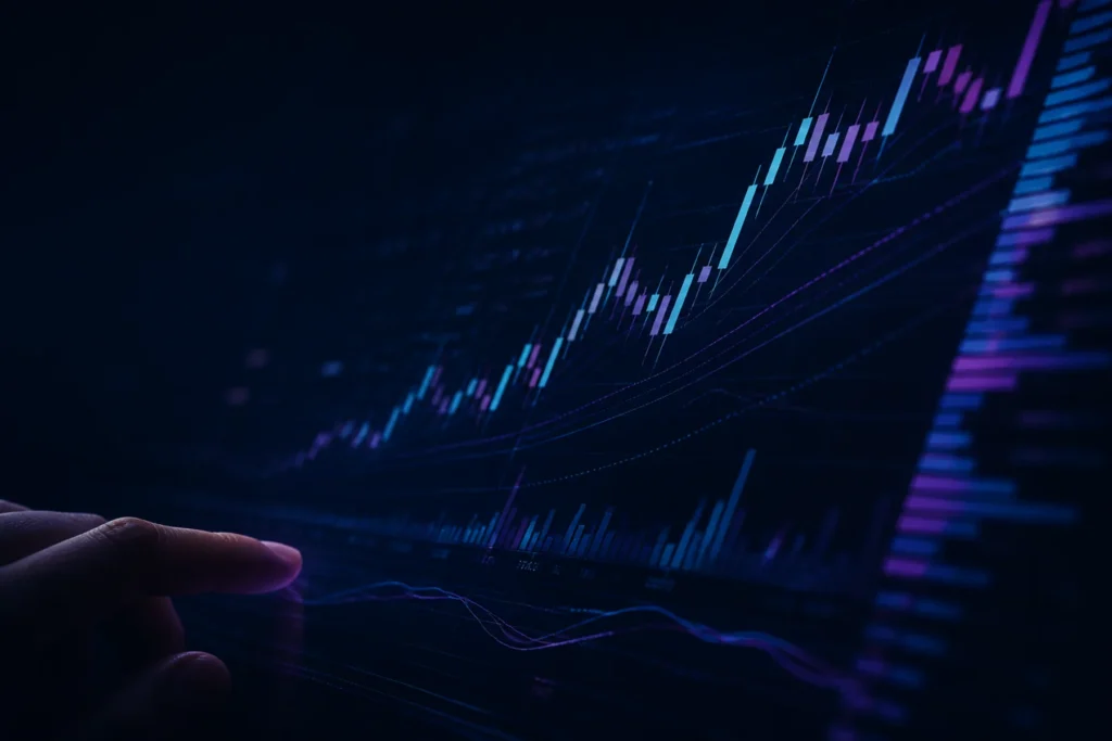 Multi-asset trading workspace illustrating active market conditions and execution context.